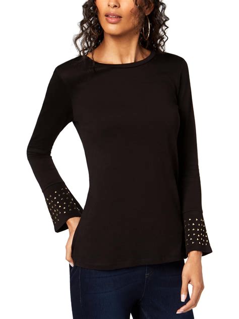 michael kors knit shirt women|michael kors women's ruffled shirts.